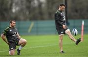 30 January 2018; Jack McGrath, left, and Jack Conan during Ireland rugby squad training at Carton House in Maynooth, Co Kildare. Photo by Ramsey Cardy/Sportsfile
