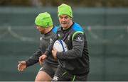 30 January 2018; Jonathan Sexton and Rory Best during Ireland rugby squad training at Carton House in Maynooth, Co Kildare. Photo by Matt Browne/Sportsfile