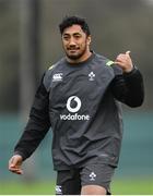 30 January 2018; Bundee Aki during Ireland rugby squad training at Carton House in Maynooth, Co Kildare. Photo by Ramsey Cardy/Sportsfile
