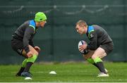 30 January 2018; Ian Keatley, left, and Keith Earls during Ireland rugby squad training at Carton House in Maynooth, Co Kildare. Photo by Ramsey Cardy/Sportsfile