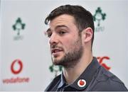 30 January 2018; Robbie Henshaw during an Ireland rugby squad press conference at Carton House in Maynooth, Co Kildare. Photo by Matt Browne/Sportsfile