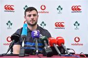 30 January 2018; Robbie Henshaw during an Ireland rugby squad press conference at Carton House in Maynooth, Co Kildare. Photo by Matt Browne/Sportsfile