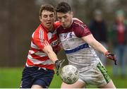 30 January 2018; Keelan Sexton of University of Limerick in action against Eoin Lavers of Cork Institute of Technology during the Electric Ireland HE GAA Sigerson Cup Round 1 match between University of Limerick and Cork Institute of Technology at University of Limerick in Limerick. Photo by Seb Daly/Sportsfile