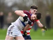 30 January 2018; Gearoid Hegerty of University of Limerick in action against Killian O Hanlon of Cork Institute of Technology during the Electric Ireland HE GAA Sigerson Cup Round 1 match between University of Limerick and Cork Institute of Technology at University of Limerick in Limerick. Photo by Seb Daly/Sportsfile