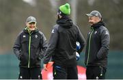 30 January 2018; Head coach Joe Schmidt, left, defence coach Andy Farrell, centre, and scrum coach Greg Feek during Ireland rugby squad training at Carton House in Maynooth, Co Kildare. Photo by Ramsey Cardy/Sportsfile
