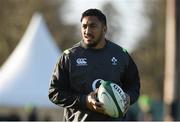 1 February 2018; Bundee Aki during Ireland rugby squad training at Carton House in Maynooth, Co Kildare. Photo by Matt Browne/Sportsfile