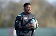 1 February 2018; Bundee Aki during Ireland rugby squad training at Carton House in Maynooth, Co Kildare. Photo by David Fitzgerald/Sportsfile