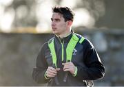 1 February 2018; Joey Carbery arrives to Ireland rugby squad training at Carton House in Maynooth, Co Kildare. Photo by David Fitzgerald/Sportsfile
