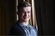1 February 2018; Josh van der Flier poses for a portrait after an Ireland rugby squad press conference at Carton House in Maynooth, Co Kildare. Photo by Matt Browne/Sportsfile
