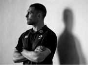 1 February 2018; (EDITOR'S NOTE: Image has been converted to black & white) Keith Earls poses for a portrait following a press conference at Carton House in Maynooth, Co Kildare. Photo by David Fitzgerald/Sportsfile