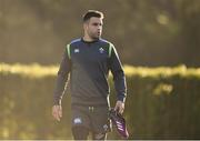1 February 2018; Conor Murray arrives to Ireland rugby squad training at Carton House in Maynooth, Co Kildare. Photo by David Fitzgerald/Sportsfile