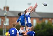 2 February 2018; Andrew Sullivan of St Andrew's College contests a lineout against Ian Wickham of St Mary's College during the Bank of Ireland Leinster Schools Senior Cup Round 1 match between St Mary's College and St Andrew's College at Donnybrook Stadium in Dublin. Photo by Daire Brennan/Sportsfile