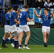 2 February 2018; Conor McElearney of St Mary's College celebrates at the final whistle after the Bank of Ireland Leinster Schools Senior Cup Round 1 match between St Mary's College and St Andrew's College at Donnybrook Stadium in Dublin. Photo by Daire Brennan/Sportsfile