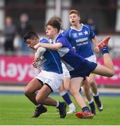 2 February 2018; Harry McSweeney of St Mary's College is tackled by Nathan Murphy of St Andrew's College during the Bank of Ireland Leinster Schools Senior Cup Round 1 match between St Mary's College and St Andrew's College at Donnybrook Stadium in Dublin. Photo by Daire Brennan/Sportsfile