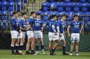 2 February 2018; St Mary's College players, left to right, Seán O'Reilly, Ruairí Shields, Conor McElearney, Seán Bourke, Harry McSweeney, Jack Grant, and Oscar Byrne during the Bank of Ireland Leinster Schools Senior Cup Round 1 match between St Mary's College and St Andrew's College at Donnybrook Stadium in Dublin. Photo by Daire Brennan/Sportsfile
