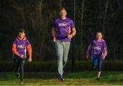 3 February 2018; Vhi ambassador and Olympian David Gillick with parkrun participant Sophie Duggan, age 11 and Sam Duggan, 13, from Corbally, Limerick pictured at the Limerick parkrun where Vhi hosted a special event to celebrate their partnership with parkrun Ireland. Vhi ambassador and Olympian David Gillick was on hand to lead the warm up for parkrun participants before completing the 5km free event. Parkrunners enjoyed refreshments post event at the Vhi Relaxation Area where a physiotherapist took participants through a post event stretching routine. parkrun in partnership with Vhi support local communities in organising free, weekly, timed 5k runs every Saturday at 9.30am. To register for a parkrun near you visit www.parkrun.ie. Photo by Eóin Noonan/Sportsfile