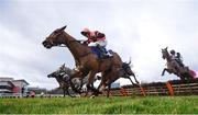 3 February 2018; Jetz, with Robbie Power up, clears the last and races up the home straight on their way to finishing second during the Lacy & Partners Solicitors Novice Hurdle during Day 1 of the Dublin Racing Festival at Leopardstown Racecourse in Leopardstown, Dublin. Photo by David Fitzgerald/Sportsfile