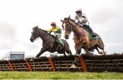 3 February 2018; Supasundae, with Robbie Power up, left, jump the last ahead of Faugheen, with Paul Townend up, on their way to winning the BHP Insurance Irish Champion Hurdle during Day 1 of the Dublin Racing Festival at Leopardstown Racecourse in Leopardstown, Dublin. Photo by David Fitzgerald/Sportsfile