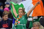 3 February 2018; Ireland supporter Megan Fitzgerald from Clonskeagh prior to the NatWest Six Nations Rugby Championship match between France and Ireland at the Stade de France in Paris, France. Photo by Brendan Moran/Sportsfile