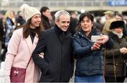 3 February 2018; Jockey Ruby Walsh poses for a photo with racegoers during Day 1 of the Dublin Racing Festival at Leopardstown Racecourse in Leopardstown, Dublin. Photo by David Fitzgerald/Sportsfile