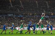 3 February 2018; James Ryan of Ireland wins possession in a line out during the NatWest Six Nations Rugby Championship match between France and Ireland at the Stade de France in Paris, France. Photo by Ramsey Cardy/Sportsfile