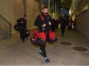 3 February 2018; Aidan O’Shea of Mayo arrives prior to the Allianz Football League Division 1 Round 2 match between Mayo and Kerry at Elverys MacHale Park in Castlebar, Co Mayo. Photo by Seb Daly/Sportsfile