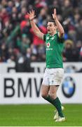 3 February 2018; Jonathan Sexton of Ireland celebrates after kicking the match winning drop goal during the NatWest Six Nations Rugby Championship match between France and Ireland at the Stade de France in Paris, France. Photo by Brendan Moran/Sportsfile