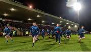 3 February 2018; The Dublin team run onto the field before the Allianz Football League Division 1 Round 2 match between Tyrone and Dublin at Healy Park in Omagh, County Tyrone. Photo by Oliver McVeigh/Sportsfile