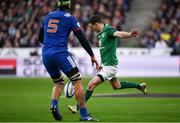 3 February 2018; Jonathan Sexton of Ireland kicks a drop goal during the NatWest Six Nations Rugby Championship match between France and Ireland at the Stade de France in Paris, France. Photo by Ramsey Cardy/Sportsfile