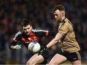 3 February 2018; Barry John Keane of Kerry in action against Ger Cafferkey of Mayo during the Allianz Football League Division 1 Round 2 match between Mayo and Kerry at Elverys MacHale Park in Castlebar, Co Mayo. Photo by Seb Daly/Sportsfile