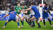 3 February 2018; Jonathan Sexton of Ireland in action against Maxime Machenaud, left, and Adrien Pelissie of France during the NatWest Six Nations Rugby Championship match between France and Ireland at the Stade de France in Paris, France. Photo by Brendan Moran/Sportsfile