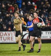 3 February 2018; Gavin Crowley of Kerry is shown a red card by referee Derek O’Mahoney during the Allianz Football League Division 1 Round 2 match between Mayo and Kerry at Elverys MacHale Park in Castlebar, Co Mayo. Photo by Seb Daly/Sportsfile