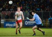 3 February 2018; Peter Harte of Tyrone in action against David Byrne of Dublin during the Allianz Football League Division 1 Round 2 match between Tyrone and Dublin at Healy Park in Omagh, County Tyrone. Photo by Oliver McVeigh/Sportsfile