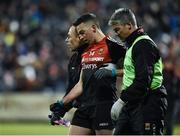 3 February 2018; Evan Regan of Mayo is helped from the field following an injury during the Allianz Football League Division 1 Round 2 match between Mayo and Kerry at Elverys MacHale Park in Castlebar, Co Mayo. Photo by Seb Daly/Sportsfile