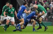 3 February 2018; Devin Toner of Ireland is tackled by Sebastien Vahaamahina of France during the NatWest Six Nations Rugby Championship match between France and Ireland at the Stade de France in Paris, France. Photo by Brendan Moran/Sportsfile