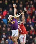 4 February 2018; Cathal Dunbar of Wexford in action against Sean O'Donoghue of Cork during the Allianz Hurling League Division 1A Round 2 match between Wexford and Cork at Innovate Wexford Park, in Wexford. Photo by Matt Browne/Sportsfile