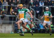 4 February 2018; Shane Kinsella of Offaly in action against Paddy O'Loughlin of Limerick during the Allianz Hurling League Division 1B Round 2 match bewteen Offaly and Limerick at Bord Na Móna O'Connor Park, in Tullamore, Offaly. Photo by Daire Brennan/Sportsfile