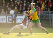 4 February 2018; Adrian Varley of Galway in action against Stephen McMenamin of Donegal during the Allianz Football League Division 1 Round 2 match between Donegal and Galway at O'Donnell Park, in Letterkenny, Donegal. Photo by Oliver McVeigh/Sportsfile