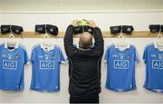 4 February 2018; Ray Finn of Dublin gets the kits ready prior to the Allianz Hurling League Division 1B Round 2 match between Antrim and Dublin at Corrigan Park, in Belfast, Antrim. Photo by Mark Marlow/Sportsfile