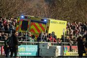 4 February 2018; A general view of an Ambulance attending to someone in the crowd during the Allianz Football League Division 1 Round 2 match between Donegal and Galway at O'Donnell Park, in Letterkenny, Donegal. Photo by Oliver McVeigh/Sportsfile