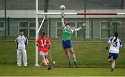 4 February 2018; Eimear Scally of Cork scores her side's second goal past Monaghan goalkeeper Linda Martin during the Lidl Ladies Football National League Division 1 Round 2 match between Cork and Monaghan at Mallow GAA Complex in Mallow, Co. Cork. Photo by Diarmuid Greene/Sportsfile