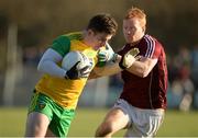 4 February 2018; Patrick McBrearty of Donegal  in action against Declan Kyne of Galway   during the Allianz Football League Division 1 Round 2 match between Donegal and Galway at O'Donnell Park, in Letterkenny, Donegal. Photo by Oliver McVeigh/Sportsfile