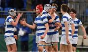 4 February 2018; Blackrock College players celebrate victory over St Michael's College during the Bank of Ireland Leinster Schools Junior Cup Round 1 match between St Michael’s College and Blackrock College at Donnybrook Stadium, in Dublin. Photo by Brendan Moran/Sportsfile