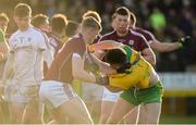4 February 2018; Sean Andy O Ceallaigh of Galway and Niall O’Donnell of Donegal in dispute during the Allianz Football League Division 1 Round 2 match between Donegal and Galway at O'Donnell Park, in Letterkenny, Donegal. Photo by Oliver McVeigh/Sportsfile