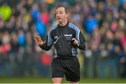4 February 2018; Referee Justin Heffernan reacts during the Allianz Hurling League Division 1B Round 2 match between Antrim and Dublin at Corrigan Park, in Belfast, Antrim. Photo by Mark Marlow/Sportsfile