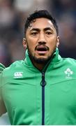 3 February 2018; Bundee Aki of Ireland ahead of the NatWest Six Nations Rugby Championship match between France and Ireland at the Stade de France in Paris, France. Photo by Ramsey Cardy/Sportsfile