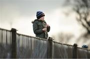 4 February 2018; A young supporter looks on at the game during the Allianz Football League Division 1 Round 2 match between Kildare and Monaghan at St Conleth's Park, in Newbridge, Kildare. Photo by Barry Cregg/Sportsfile