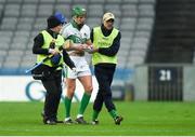 4 February 2018; Aidan Walsh of Kanturk leaves the field after picking up an injury during the AIB GAA Hurling All-Ireland Intermediate Club Championship Final match between Kanturk and St. Patrick's Ballyragget at Croke Park in Dublin. Photo by Piaras Ó Mídheach/Sportsfile