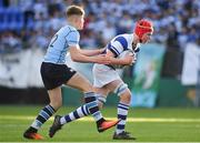 4 February 2018; Naoise Golden of Blackrock College in action against Sam Berman of St Michael's College during the Bank of Ireland Leinster Schools Junior Cup Round 1 match between St Michael’s College and Blackrock College at Donnybrook Stadium, in Dublin. Photo by Brendan Moran/Sportsfile