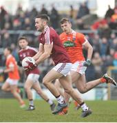 4 February 2018; Noel Mulligan of Westmeath in action against Ethan Rafferty of Armagh during the Allianz Football League Division 3 Round 2 match between Westmeath and Armagh at TEG Cusack Park, in Mullingar, Westmeath. Photo by Tomás Greally/Sportsfile